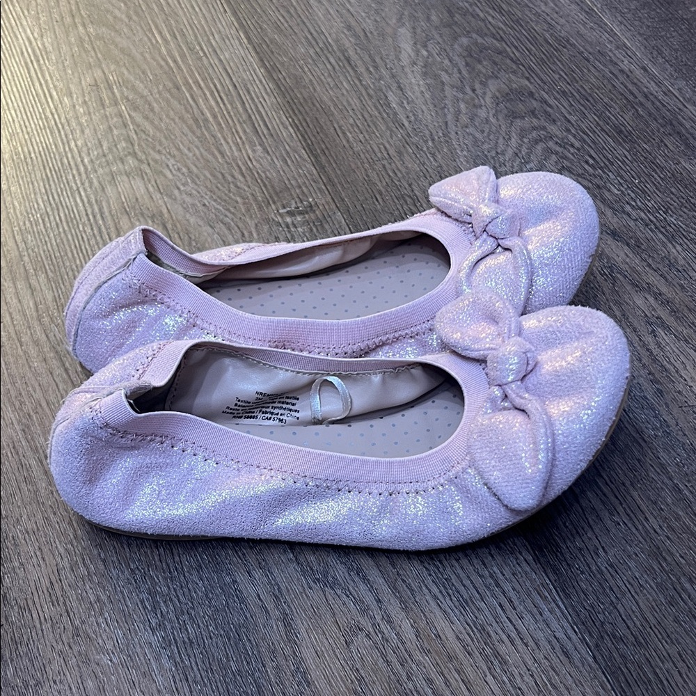 Sparkly Pink Kids Shoes with Bow